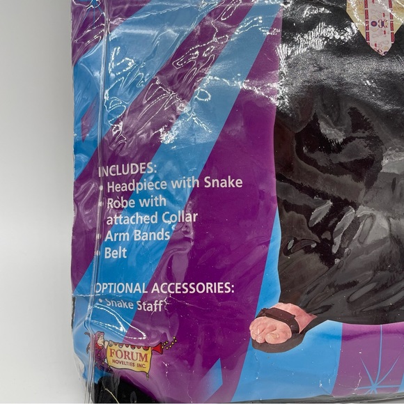 Forum Novelties Inc PHARAOH Costume ADULT  To Chest Size 42 EGYPTIAN GOLD Trim‎ - Picture 3 of 12